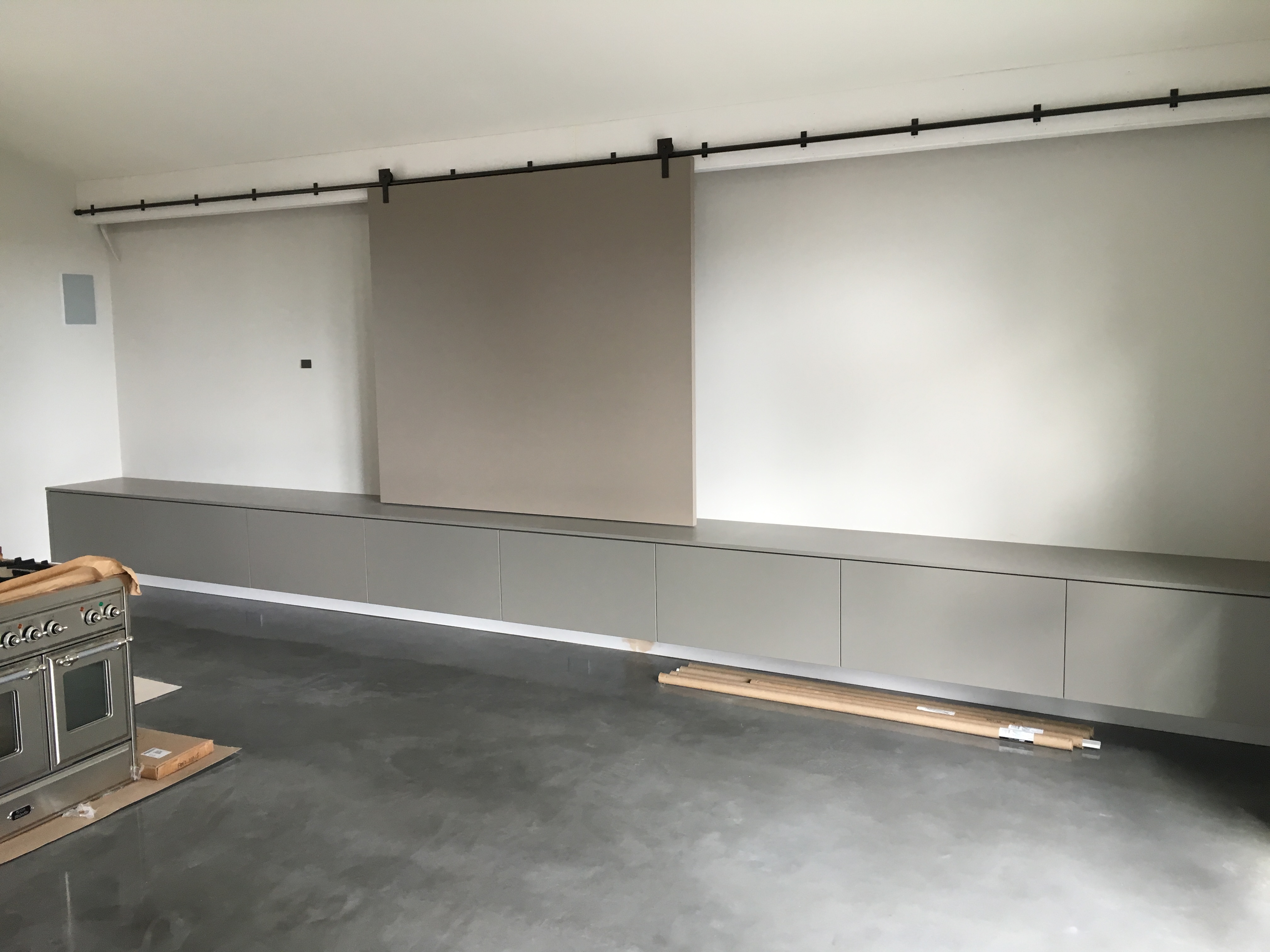 Completed interior finish carpentry